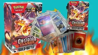 Pok&eacute;mon Build and Battle Obsidian Flames Deck Unboxing Review Demonstration