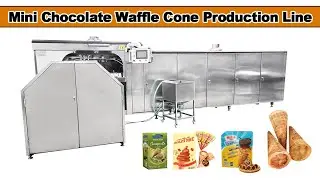 Mini Chocolate Waffle Cone Production Line|Bite Sized Waffle Cone Filled Chocolate Production Line