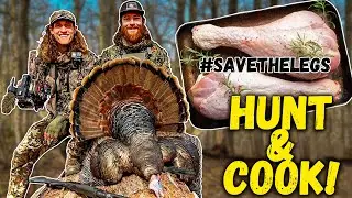 FINDING Turkeys in the TIMBER When They AREN'T GOBBLING!  - (Turkey Leg Recipe!)