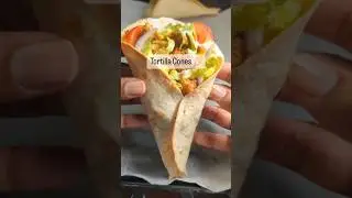 Tortilla Cones So Easy and Delicious !!🤤#foodshorts