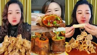 MUKBANG ASMR Eating roasted big bone marrow so yummy