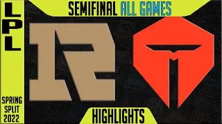 RNG vs TES Highlights ALL GAMES | Semi-final LCS Playoffs 2022 | Royal Never Give Up vs TOP Esports
