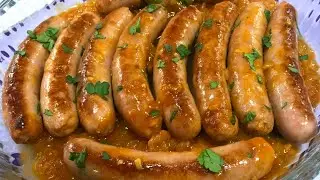 SALCHICHAS al VINO en SALSA de TOMATE | A La Rica Cocina