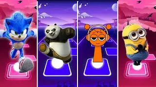 Sonic vs Po vs Minion &ndash; Ultimate Tiles Hop Challenge