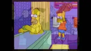 bart hits homer with chair - Mgs snake eater