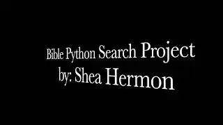 Bible Python Search Project