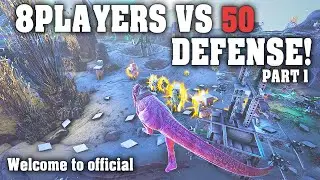 50vs8 The Battle For Our Cave!! Part 1 | Ark PVP Official E9