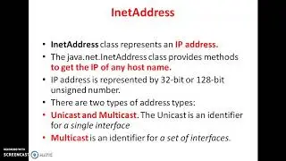 InetAddress Class in java.net Package