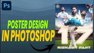 Indian Cricketer Rishabh Pant Poster  | Photoshop Speed Edit   Rishabh Pant poster design,