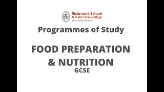 Food and Nutrition   GCSE