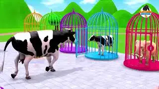 Animals Choose The Right Key With Cow Mammoth Elephant Gorilla Lion Tiger Wild Animals Matching Game