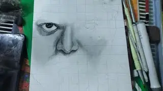 👊🏻😱live realistic portrait drawing🤛🏻How to draw / @jeeva_arts_07 Thalapathi vijay drawing