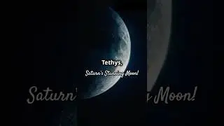 Tethys: Saturn&rsquo;s Stunning Moon! #facts #space #universe #cosmos #astronomy #saturn #saturnfacts