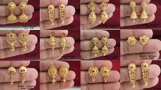 New Trending Gold Stud Earrings designs, Jhumki designs, 2025 new Jhumki earrings designs with price