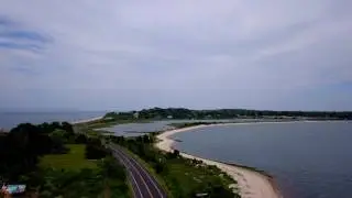 Route 25 approaching Orient Point NY in 4K