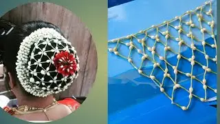 Jasmine Hair Bun Jali For Wedding Or Other Occasions||Making At Home With Simple Trick Using Slate||