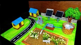 drip irrigation system working model || solar power irrigation system working model