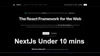 NextJs under 10 minutes !!