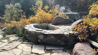 Strawberry Hot Springs in yellow and orange hues. Just perfect!! #strawberryhotsprings #hotsprings