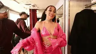 BTS: Monica On The "Friends" Music Video Set