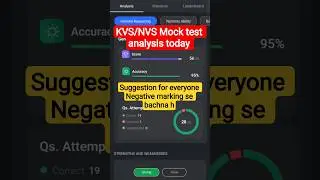KVS/NVS mock test analysis sunday mock  paper jesa #kvs #kvsmocktest #kvsexam2025 #nvs #mocktest