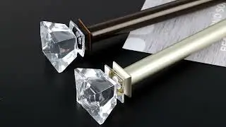 KAMANINA Acrylic Crystal Ends curtain rod