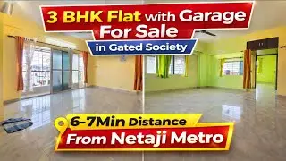 3 BHK Flat With GARAGE For Sale📍 In Gated Society | 6–7Min Walking Netaji🚇 | Lift | 24Hrs Security