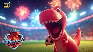 Kick It Go! 🦖⚽ | Happy New Year from DinoRacer | World Dino Cup #worlddinocup #dinoracer