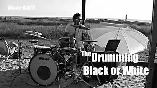 The Drumming BLACK OR WHITE Mister White batteur musicien drummer batterie MARGUERITE 