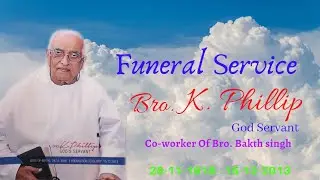 Bro. Phillip - gs Jehovah Shammah Chennai  funeral service part -1