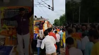 Decorated WAP-7 | Celebration of a train , Inaugural Run #indianrailways #shorts