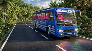 BUS SIMULATOR kerala hill station bus drive | mountain road bus gameplay😱