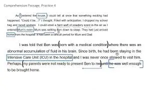Practice Paper 4 Comprehension: Annotation & Reading