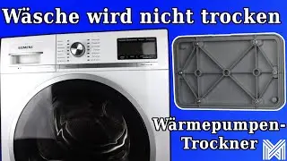 Siemens IQ800 W&auml;rmepumpentrockner trocknet nicht / zerlegen & reinigen / Serviceklappe einbauen