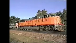 U.P. SD90MAC- S.P. SD40-2T & SD40M-2- EMDX SD40-2 EB on UP at Rochelle Rail Park in 2000