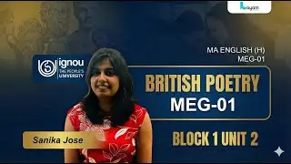 MEG-01I British Poetry I BLOCK 1I UNIT 2 I Malayalam I IGNOU I MA English I Layam Institute