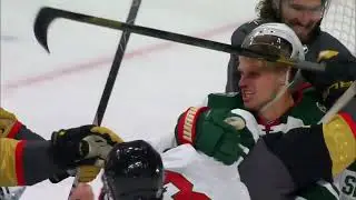 Nick Bjugstad and Nicolas Hague Take Roughing Penalties, Scrum Ensues