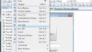 Visual Studio 2008 (10 - Dars, kod oynasi, forma va komponentlar)
