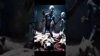 Aliens Vs White Animals (Lion,Tiger,Lynx,Gorilla and Trex etc)