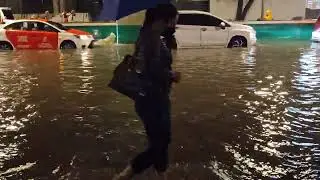 Stranded: Flood in front of The Philippine Women's University (PWU) Taft Avenue, Malate