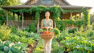 Off-Grid Farming: Greening My Fish Pond & Garden Naturally 🌿 Piano Relax 🌿Dream Garden