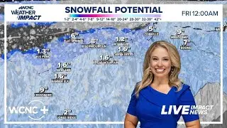 Bitter cold in Charlotte, NC with a slight chance of snow this weekend