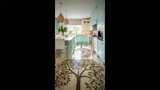 Resin Floor Aesthetics: Dry Flowers & Wood Slices