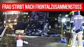 Schwerer Verkehrsunfall auf der L 546 bei St.Leon-Rot – Eine Frau stirbt noch an der Unfallstelle