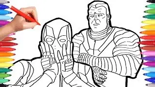 Marvel Deadpool Coloring Pages | Watch How to Draw Deadpool | Superheroes Coloring Pages