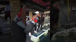 &ldquo;Step Jump Sumo + Dumbbell Arms 🔥 Full body power with Coach Stevocher 💪🏾&rdquo;
