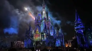 Magic Kingdom night fireworks. Happily ever after. 
