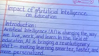 Impact of Artificial Intelligence on Education Essay | Trending Essay 2025