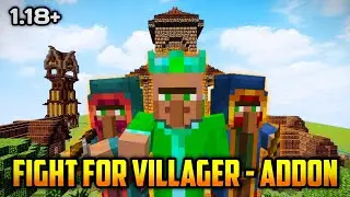 New Medieval Villager‼️| Fight for Villager - Addon (Minecraft Showcase)
