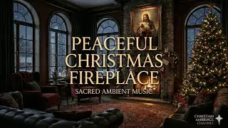 Old World Christmas Ambience ❄️ Traditional Carols, Fireplace & Snow | No Words, Just Peace
